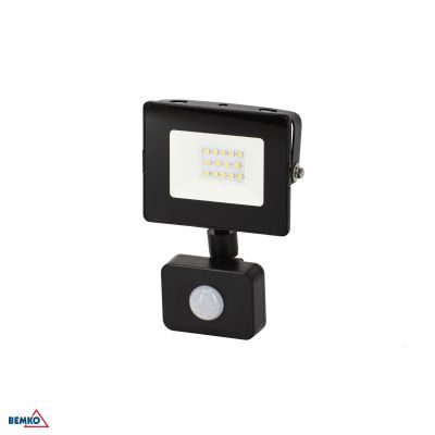 NAŚWIETLACZ LED SMD KASTEL 10W 4000K   800LM IP65 CZARNY CZ. PIR C64-S-LFK-010BL-4K BEMKO (S-C64-S-LFK-010BL-4K)